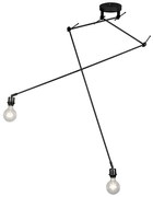Lampa wisząca regulowana czarna bez klosza - Blitz II Nowoczesny Oswietlenie wewnetrzne