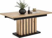 Prostokątny stół rozkładany na jednej nodze lamelowy 130/170 F2-R97