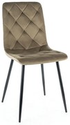 Krzesło tapicerowane JERRY VELVET oliwkowe SIGNAL