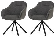 Zestaw krzeseł obiadowych z mechanizmem powrotnymDCH-Y1143 GREY2, 2 szt.
