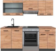 Aneks kuchenny złoty dąb power/antracyt 200x60x81.6 r-line