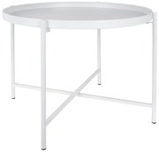 Biały metalowy okrągły stolik ø 50 cm Meseta – Leitmotiv