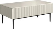 Stolik kawowy Nicole 120 cm z szufladami - kaszmir / czarne nóżki