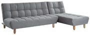 Modułowa kanapa rozkładana z tkaniny ESTEBAN — szara