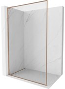 Mexen Kioto-XF L ścianka prysznicowa Walk-in z ramką 80 x 202 cm, transparent 10 mm, miedź szczotkowana - 800-080-174-65-00-XF