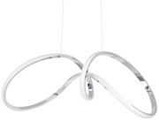 Lampa wisząca TESORO CHROME 48W LED, zawijas, nowoczesna