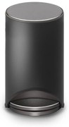 Metalowy kosz na śmieci z pedałem w kolorze matowej czerni 10 l Arc – Joseph Joseph