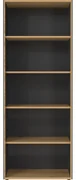 Antracytowo-naturalny regał w dekorze dębu 75x196x40 cm Podium – Germania