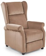 Beżowy rozkładany fotel wypoczynkowy H5-S25