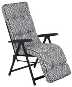 Fotel ogrodowy z podnóżkiem Lena Plus Black Edition H039-06PB PATIO
