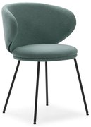 Zielone tapicerowane fotele jadalniane zestaw 2 szt. Rush – Marckeric