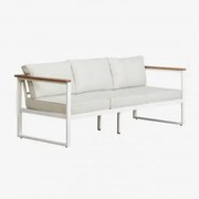 Sofa Ogrodowy 3-osobowy Z Aluminium Lipov Gardenia Biel - Sklum
