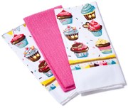 U.T.C. Ręcznik kuchenny Torciki, 38 x 64 cm, zestaw 3 szt.
