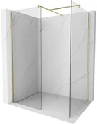 Mexen Kioto ścianka prysznicowa Walk-in 90 x 70 cm, transparent, złota szczotkowana - 800-090-202-55-00-070