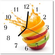 Zegar ścienny kwadrat Owoce