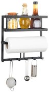 Wielofunkcyjna półka kuchenna GALA z uchwytem na ręcznik papierowy i haczykami, WENKO