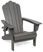 Szary plastikowy fotel ogrodowy Adirondack – Bonami Selection