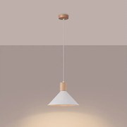 Lampy wiszące skandynawski Zorra, stal - 1 źródło światła 3000K - L.30 x H.120 cm - biały