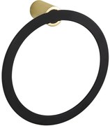 Mexen Base wieszak na ręcznik, czarny/złoty - 7088232-57