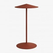 Bezprzewodowa Lampa Stołowa Led Na Zewnątrz Z Żelaza Emilein Chocolate & Blk Frame - Sklum