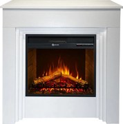 Kominek elektryczny BELLINI, kominek stojący, drewno białe, wyprodukowany we Włoszech, dł. 96 x gł. 35 x wys. 96