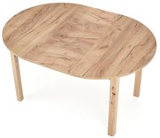 RINGO stół rozkładany 102-142/102/76 cm kolor dąb craft okrągły owalny 4/6 osobowy