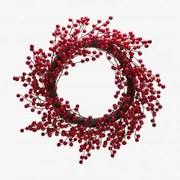 Dekoracyjny Wieniec Bożonarodzeniowy Ø60 Cm Gianira Czerwony - Sklum