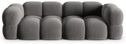 Szara aksamitna sofa 250 cm Loretto – Cosmopolitan Design