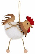 Dekoracje wielkanocne Pluszowa kurka dozawieszenia, 11 x 11 x 2 cm