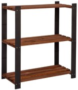 Regał klasyczny drewniany czarny + brąz - M0-H52