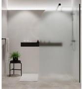 Ścianka prysznicowa Walk-in szkło satynowe matowe półokrągła 8 mm MOLIS Satin Moon MASSI | różne rozmiary : Kolor profili kabiny - złoty szczotkowany, Szerokość ścianki - 70 cm, Typ montażu - WALK in FIX (Do ściany)