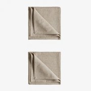 Zestaw 2 Serwetek Z Lnu I Bawełny Ederne Kremowa Tapioca - Sklum