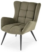 Fotel tapicerowany BYRON oliwkowy HALMAR