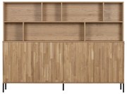 Regał z litego drewna dębowego 200x150 cm Gravure – WOOOD
