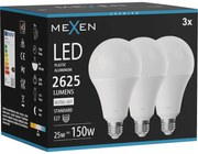 Mexen Nova 3x żarówka LED E27, A95, 25W, Neutralna - 4000K, 2625 lm - L100-E27-2540-01x03