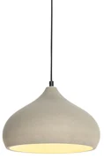 Nowoczesna lampa wisząca czarna z betonowym kloszem - Nick Nowoczesny Oswietlenie wewnetrzne