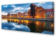 Obraz na płótnie Gdańsk Rzeka budynki