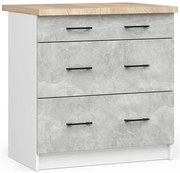 Stojąca szafka do kuchni w kolorze betonu F4-K43