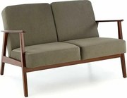 Sofa MILANO 2S oliwkowa/orzech dwuosobowa