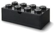 Czarna skrzynka na biurko z szufladą Brick - LEGO®