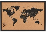 Tablica korkowa na notatki World, 60x40 cm, ZELLER