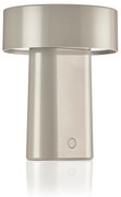 Szarobeżowa plastikowa lampa stołowa LED (wysokość 18 cm) Oblong – Zone