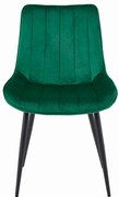 Krzesło SOSA - ciemna zieleń aksamit / nogi czarne x 1