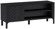 Czarna nowoczesna szafka RTV na nóżkach B5-T61