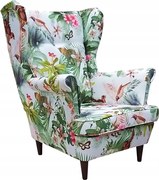 Fotel Uszak dżungla małpy kwiaty motyle DZIECIĘCY