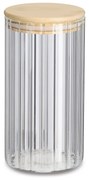 Słoik z bambusową pokrywką GROOVES, 800 ml