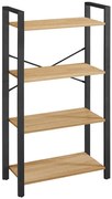 Nowoczesny regał metalowy z 4 półkami dab sonoma P5-B87