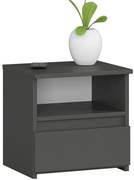 Szara szafka nocna z szufladą i półką L5-N07