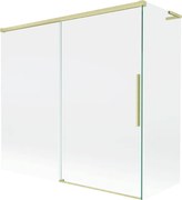 Mexen Rox L parawan nawannowy 2-skrzydłowy rozsuwany 170 + 70 x 150 cm, transparent, złoty szczotkowany - 8C9L-170-070-55-00