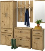 Zestaw mebli z wieszakiem na ubrania dąb artisan H3-D30